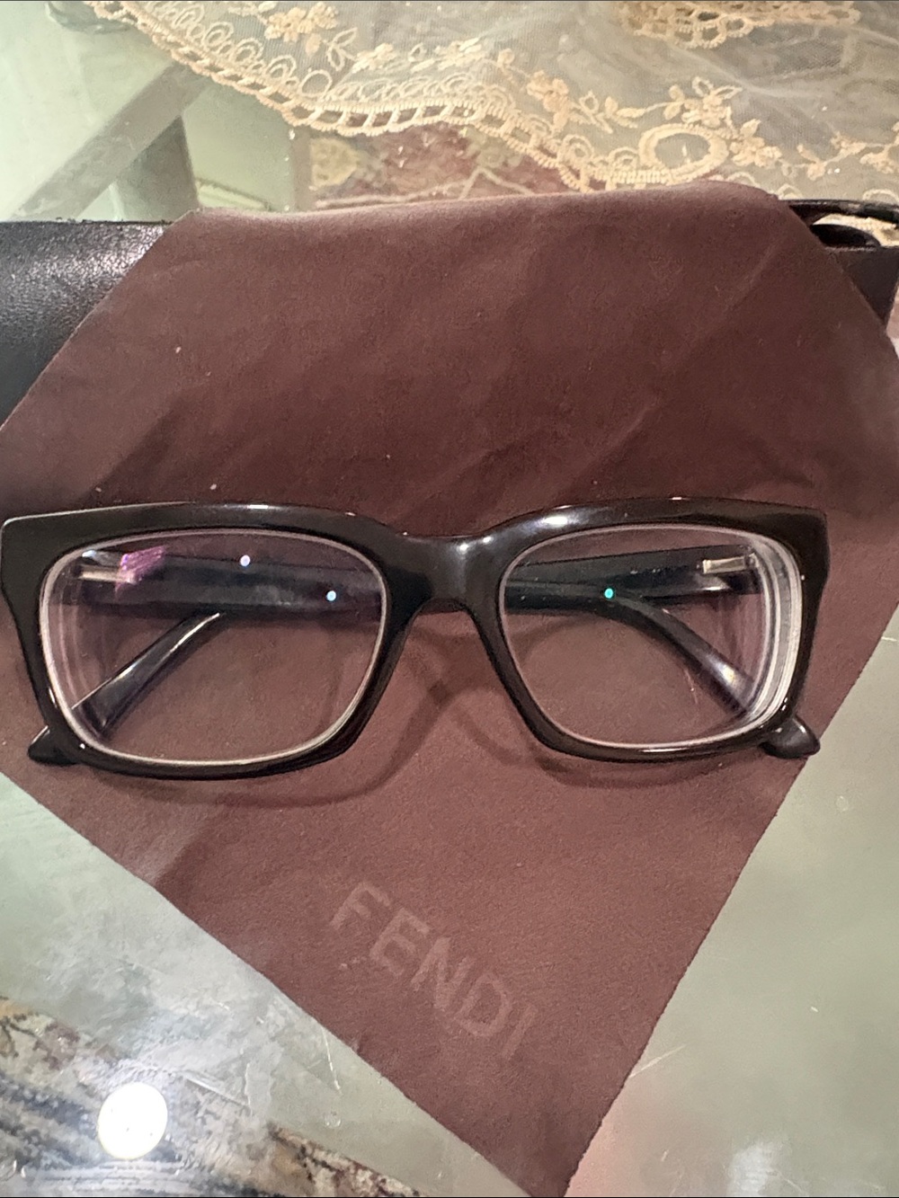 FENDI Black Eyeglasses Frame Glasses Eyeglasses Italy